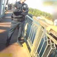 Благородний вчинок: патрульний поліцейський зберіг життя чоловіка, що ледь не скоїв самогубство (відео)