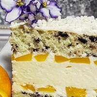 Пляцок “Флірт” із сирним прошарком і персиками