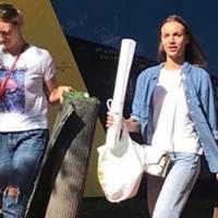Ну що, дівчата, тепер вас знає вся Україна! Сьогодні ці особи, що на фото, обікрали перший в Україні інклюзивний парк..
