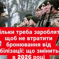 Скільки треба заробляти, щоб не втратити бронювання від мобілізації: що зміниться в 2026 році